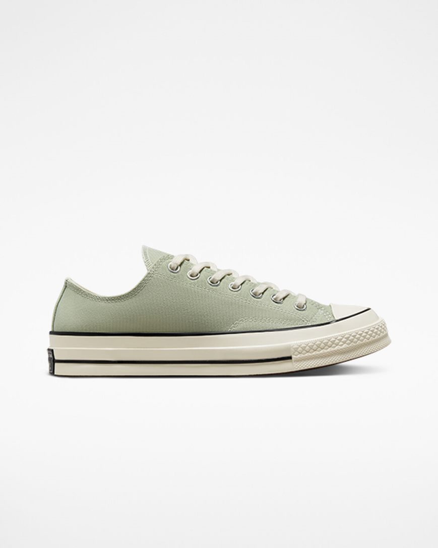 Zapatillas Bajas Converse Chuck 70 Vintage Canvas Mujer Verde Oliva Negras | PE W752PE